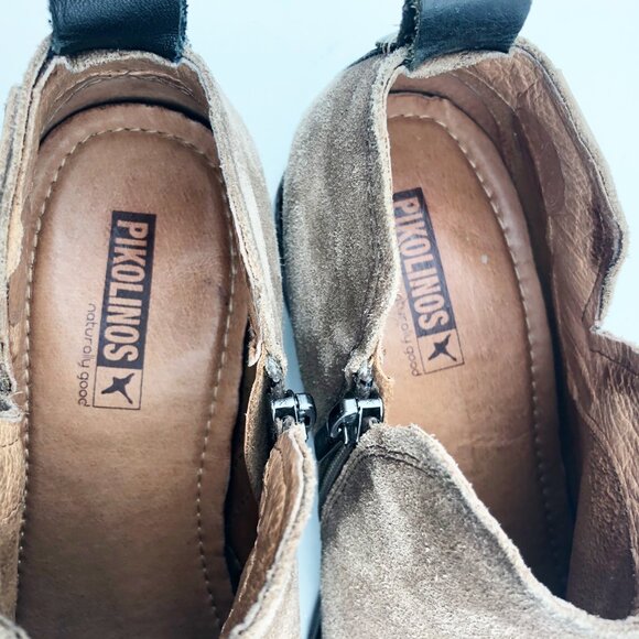PIKOLINOS Ordino Brown Tan Suede Ankle Boots Womens 8 - Picture 9 of 11